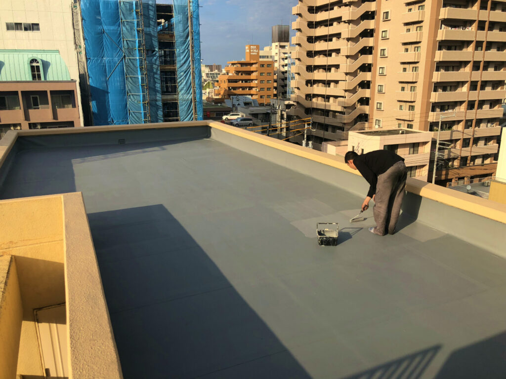 防水シート塗装