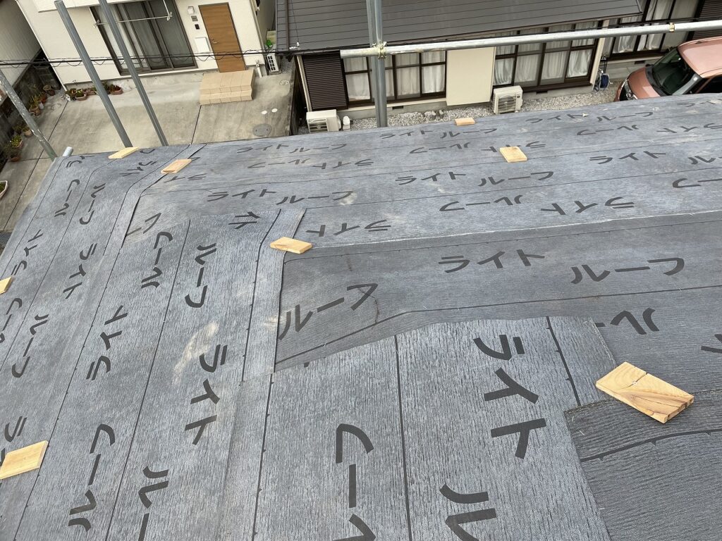 ルーフィング張り完了