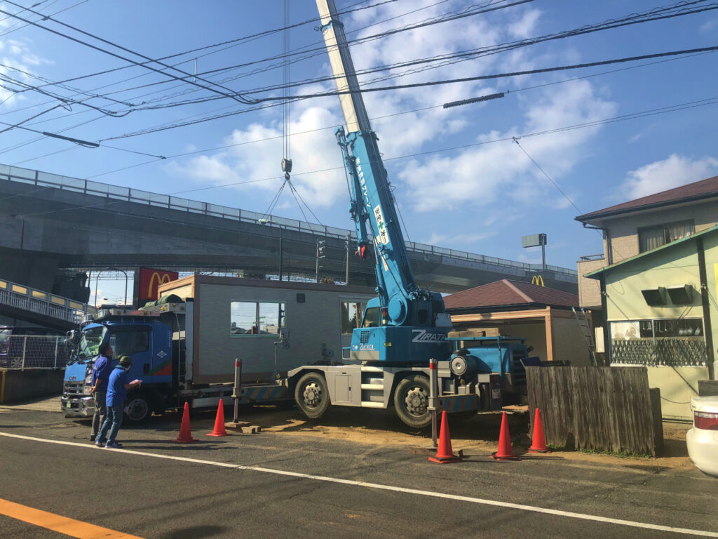 プレハブ搬入・据付