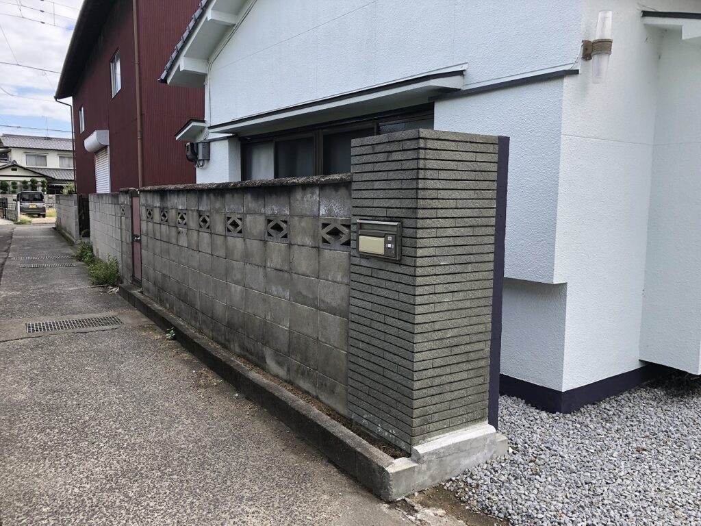 ブロック塀撤去前