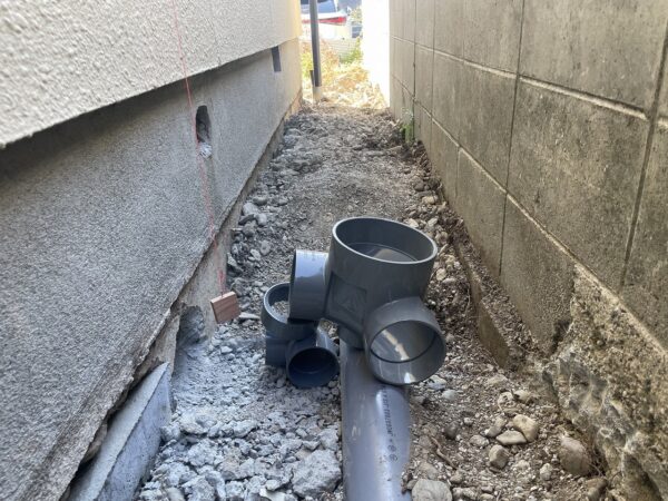 通りの確認と穴あけ