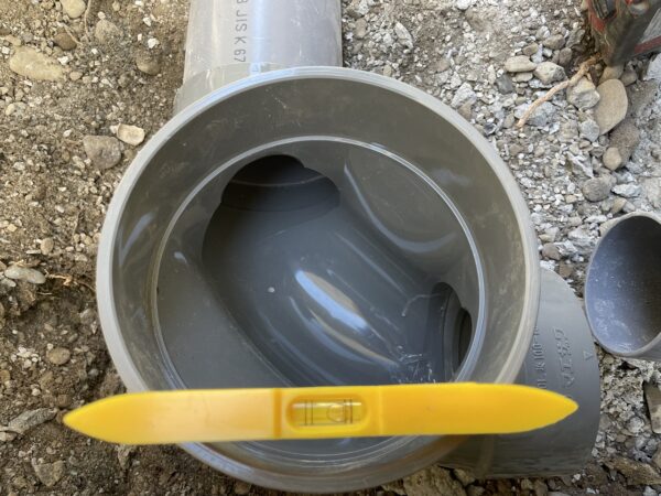 インバート升の勾配確認