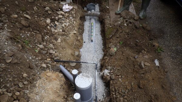 排水勾配の確認