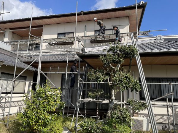 足場・養生シート設置