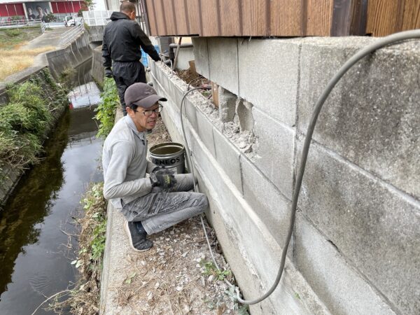ブロック塀の撤去
