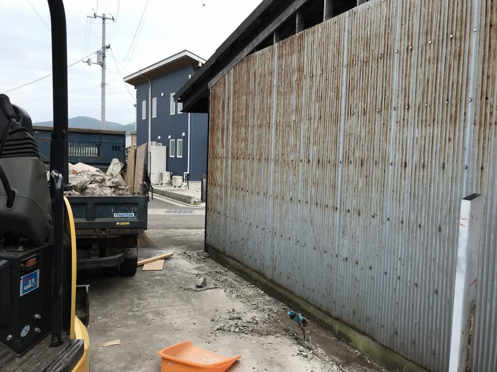 ブロック塀撤去