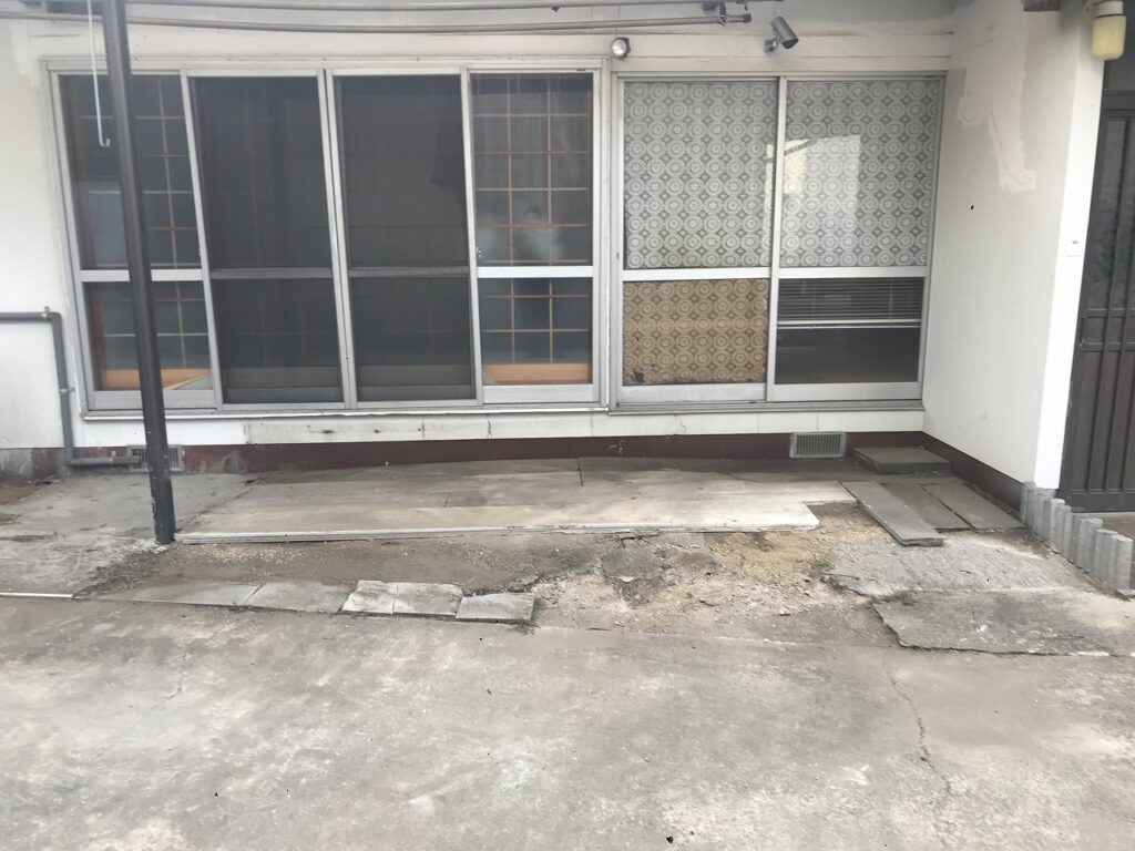 流し台・縁台撤去後