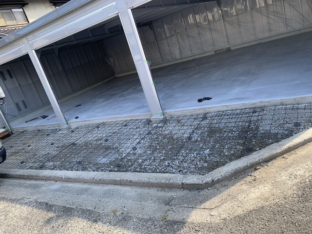 土間コンクリート打設