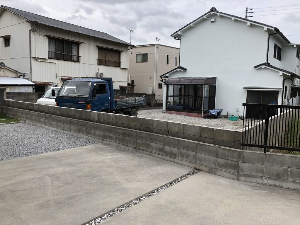 ブロック塀撤去完了