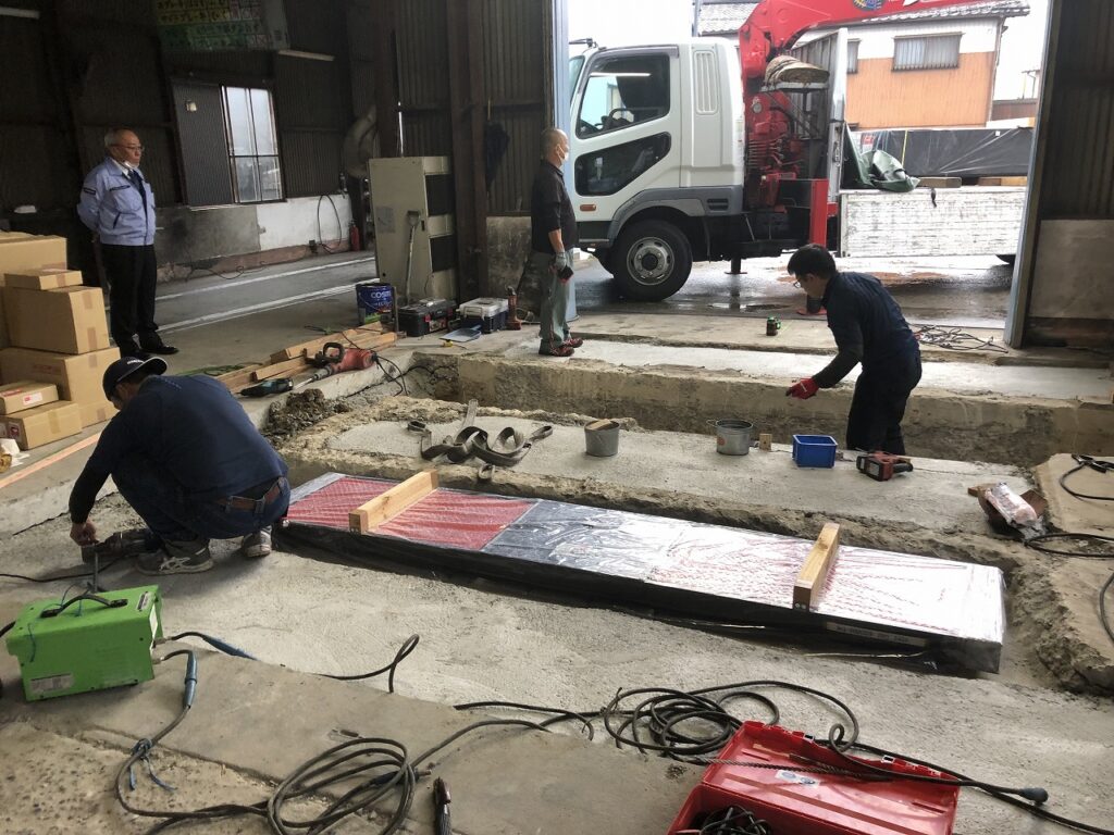 機器の据え付け