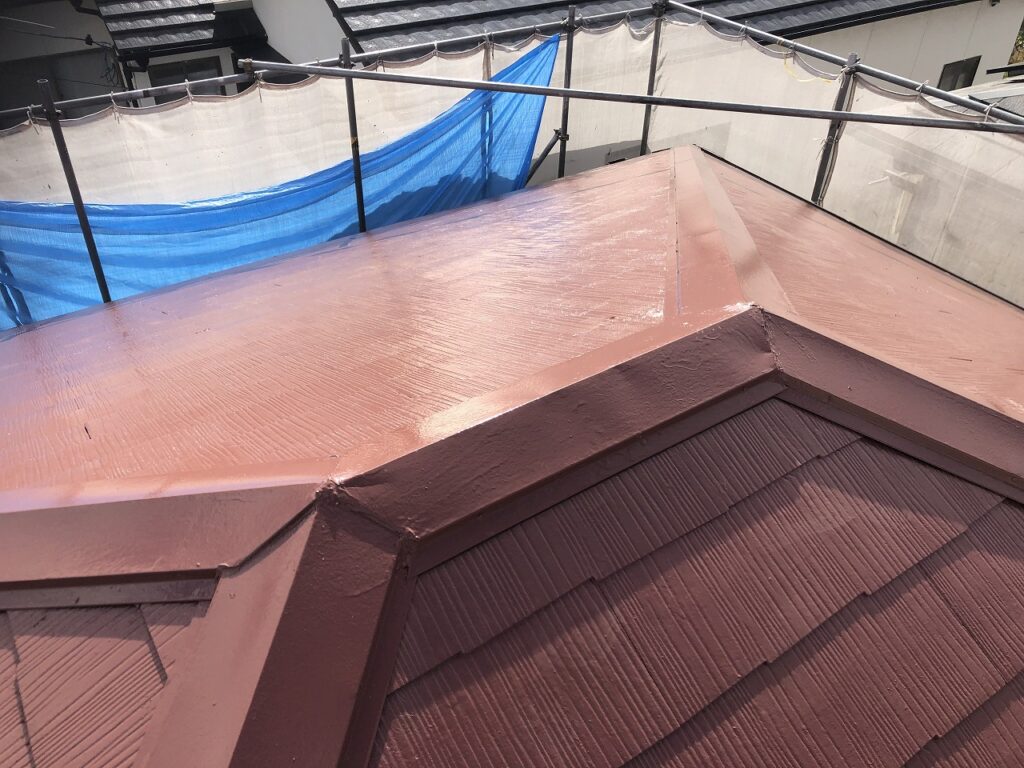 屋根塗装・上塗り