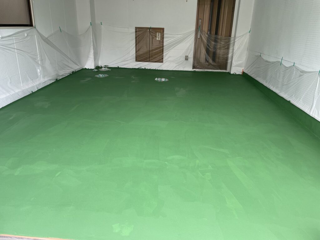 ガレージの床塗装