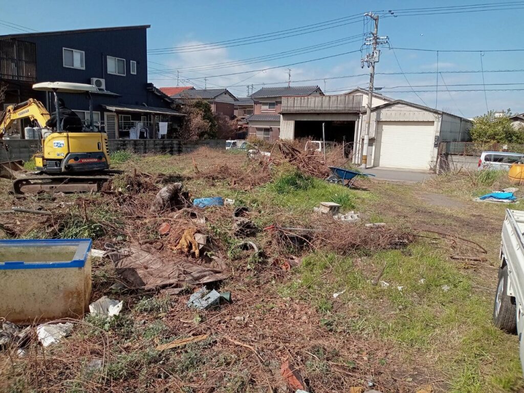 木の伐採と伐根