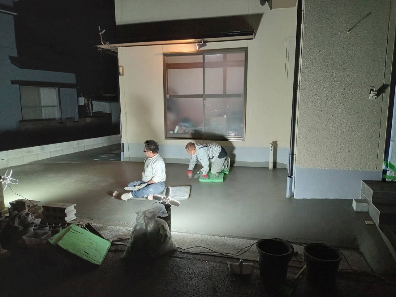 土間コンクリート打設工事完了