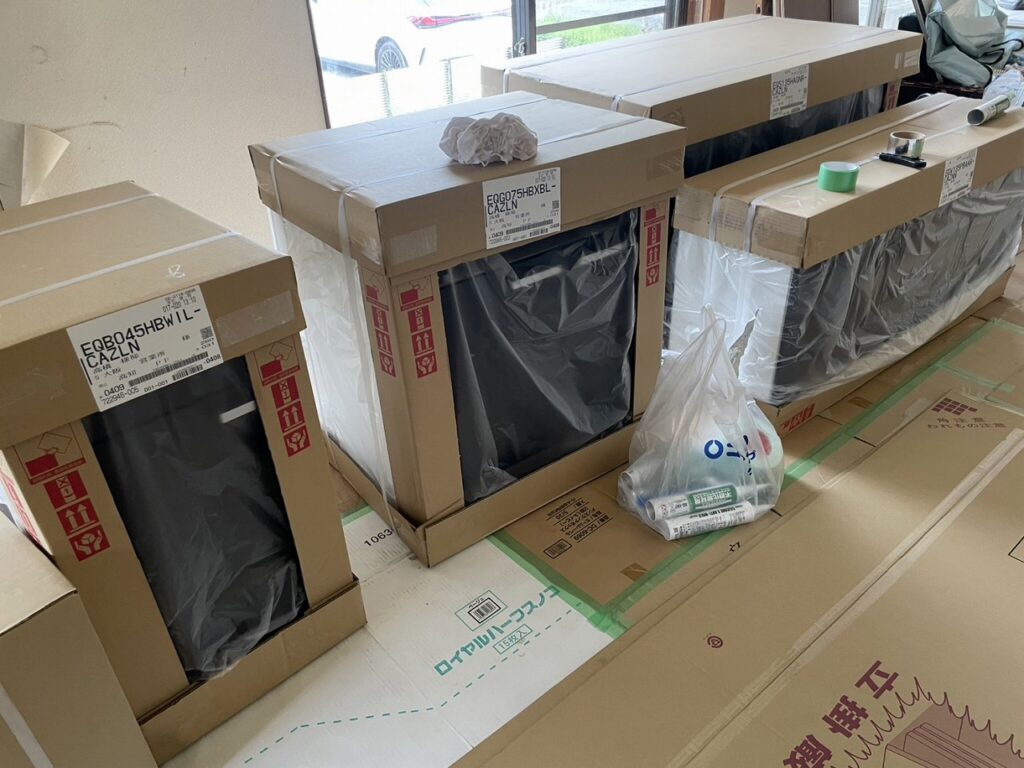 システムキッチン部材搬入